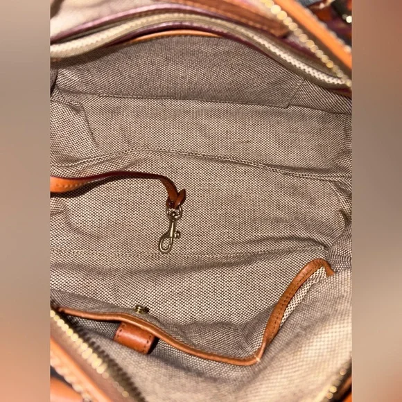 Dooney & Bourke Black and Tan Satchel - Picture 8 of 13